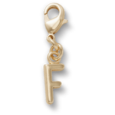 Crocs - Gold Letter F Charm Jibbitz™ charms