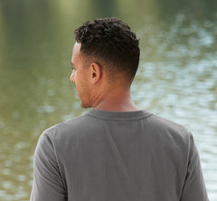 HOKA|Men's Brand Tee Charcoal