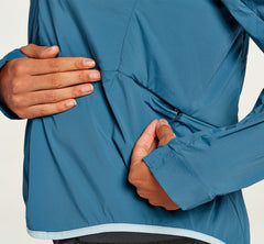 HOKA|Women's Hybrid Run Jacket Moroccan Blue