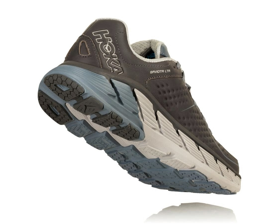 HOKA|Men's Gaviota Leather Charcoal / Tradewinds