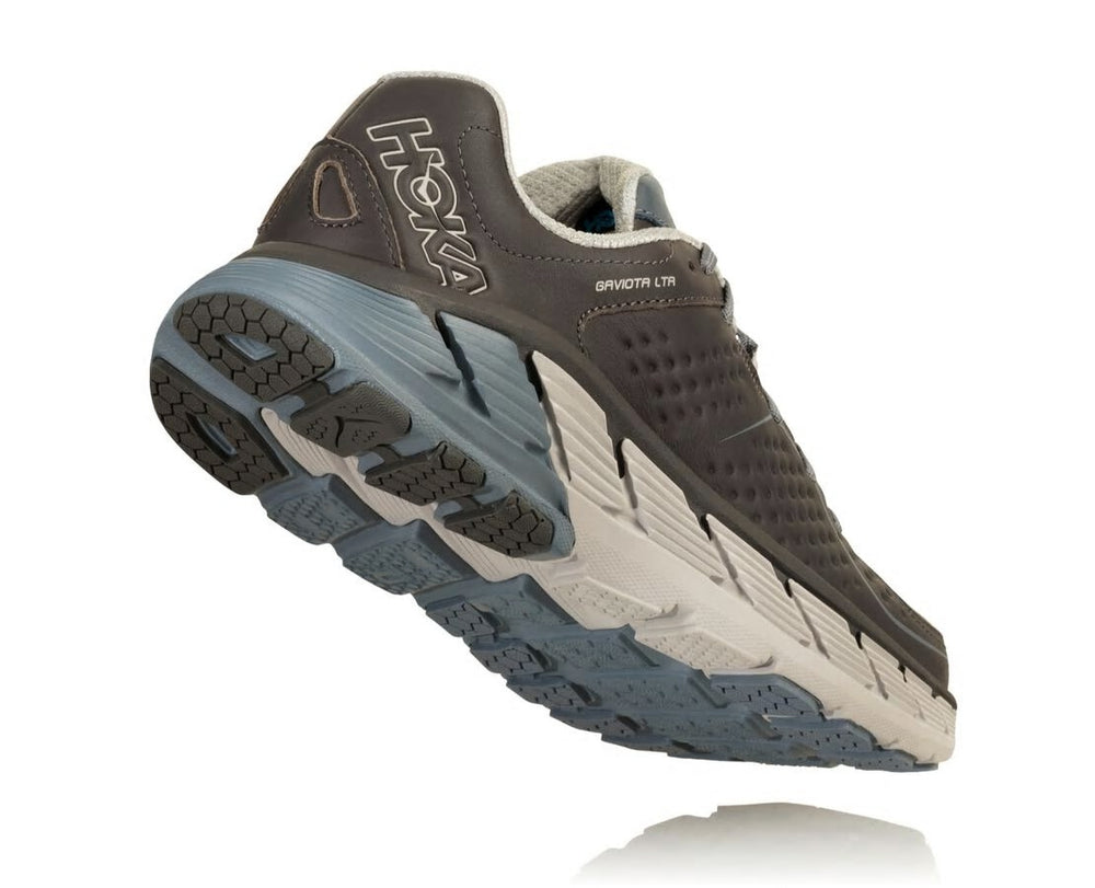 HOKA|Men's Gaviota Leather Charcoal / Tradewinds