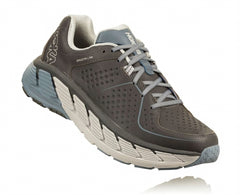 HOKA|Men's Gaviota Leather Charcoal / Tradewinds