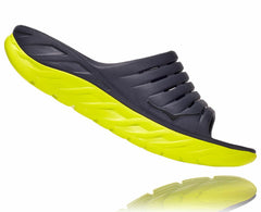 HOKA|Men's ORA Recovery Slide Odyssey Grey / Evening Primrose