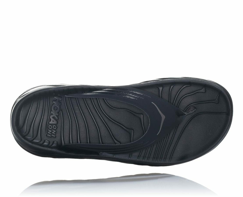 HOKA|Men's ORA Recovery Flip Black / Dark Gull Gray