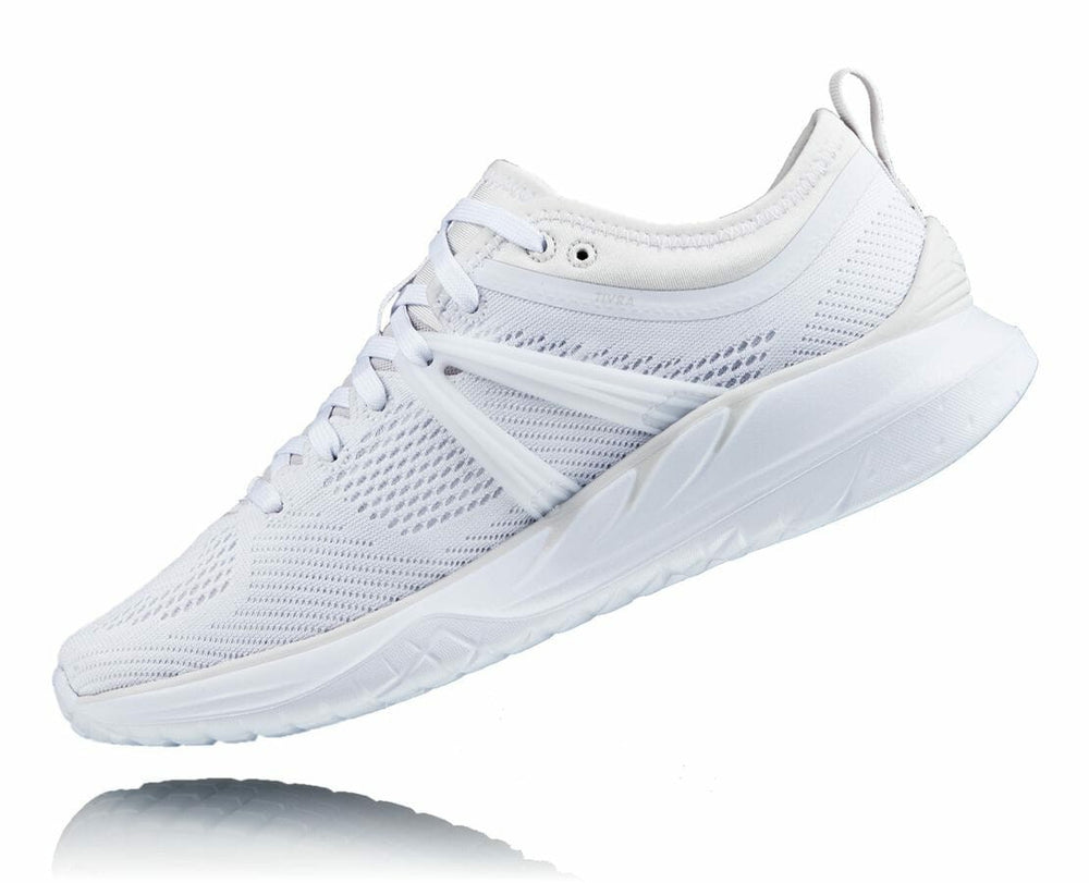 HOKA|Women's Tivra White / Nimbus Cloud