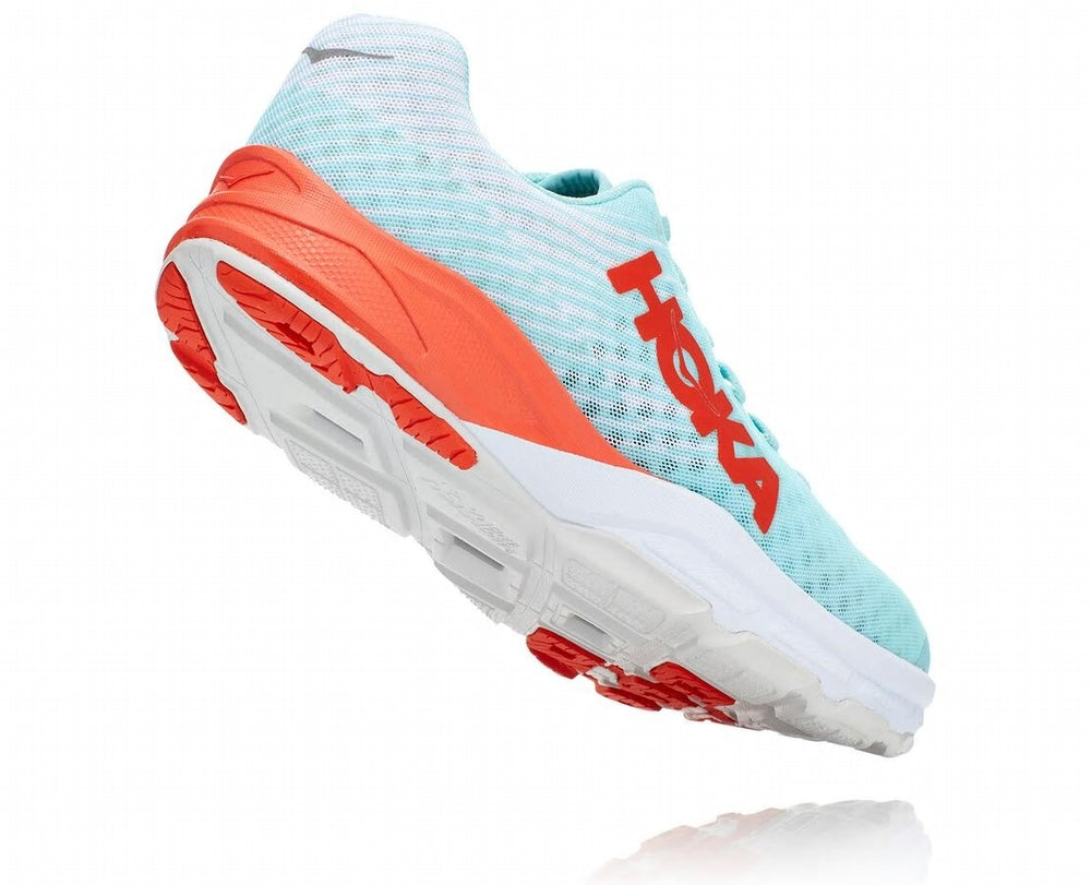 HOKA|All Gender EVO Carbon Rocket Antigua Sand / Mandarin Red