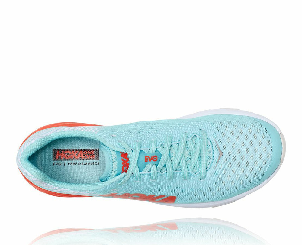 HOKA|All Gender EVO Carbon Rocket Antigua Sand / Mandarin Red