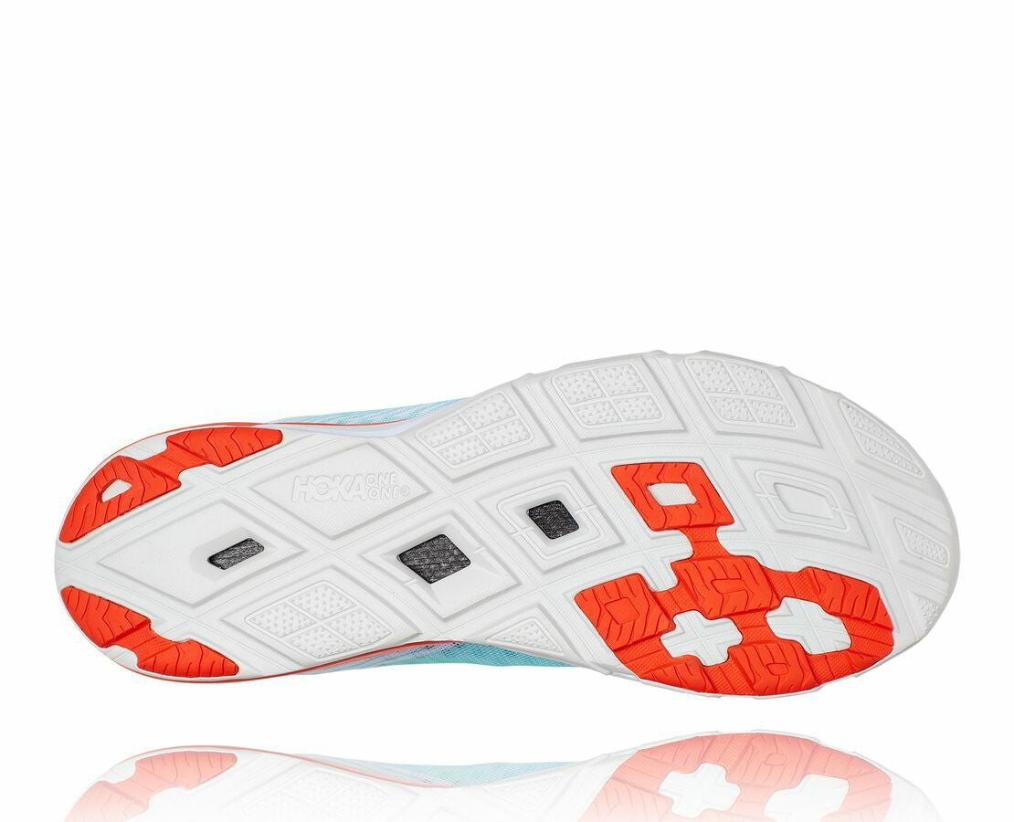 HOKA|All Gender EVO Carbon Rocket Antigua Sand / Mandarin Red