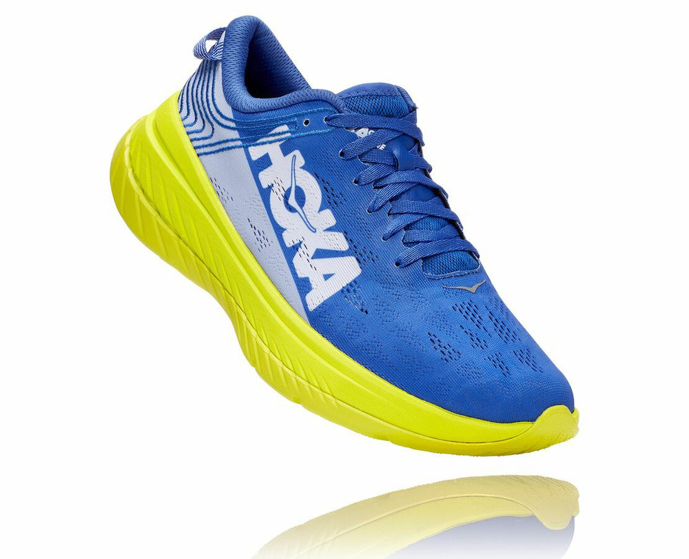 HOKA|Men's Carbon X Amparo Blue / Evening Primrose