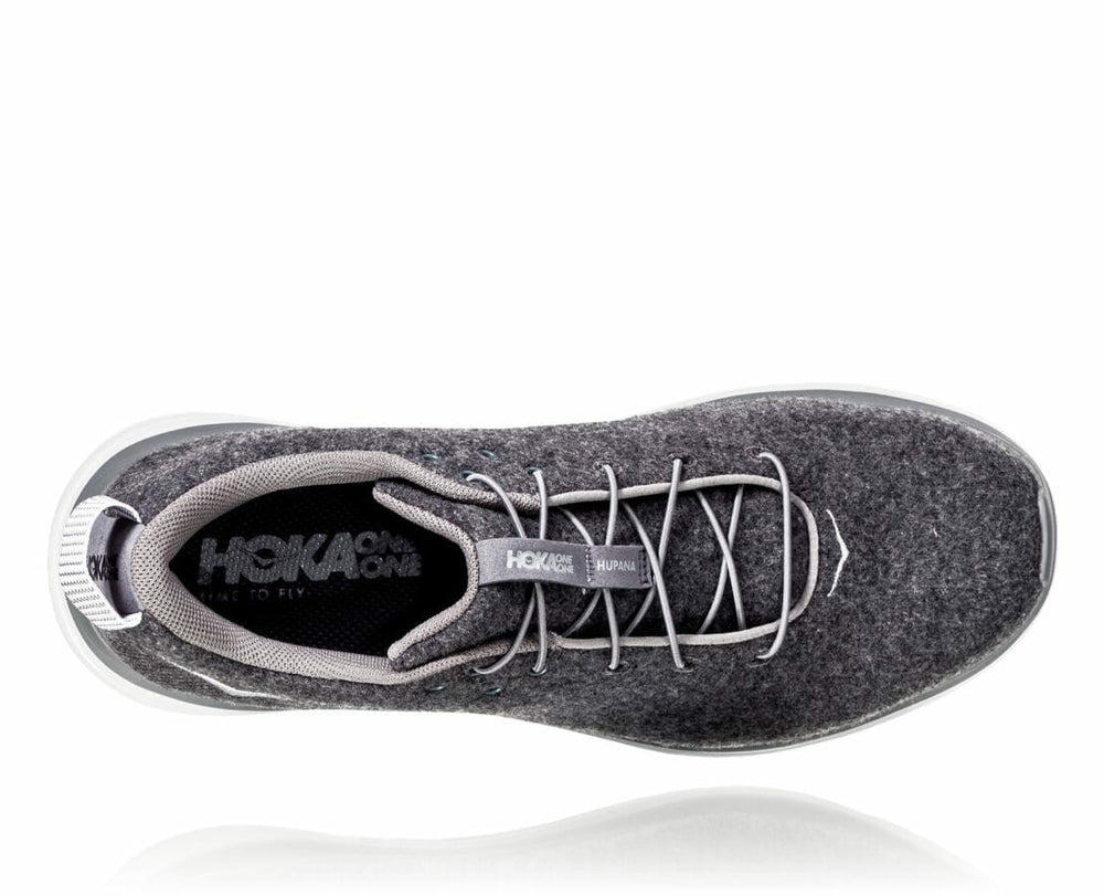 HOKA|Men's Hupana Flow Wool Dark Shadow / Charcoal Gray