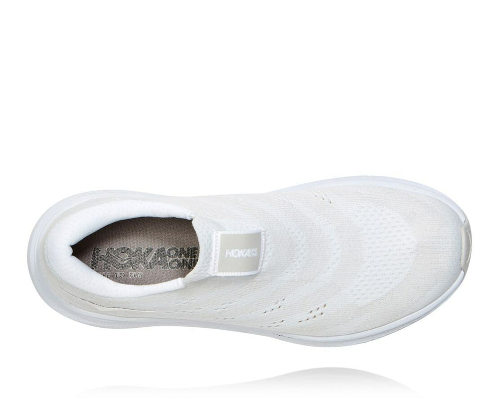 HOKA|Women's Cavu 3 Slip White / Lunar Rock