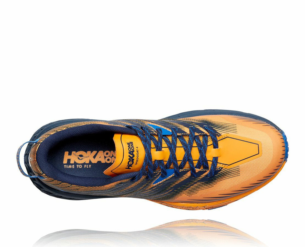 HOKA|Men's Speedgoat 4 Saffron / Black Iris