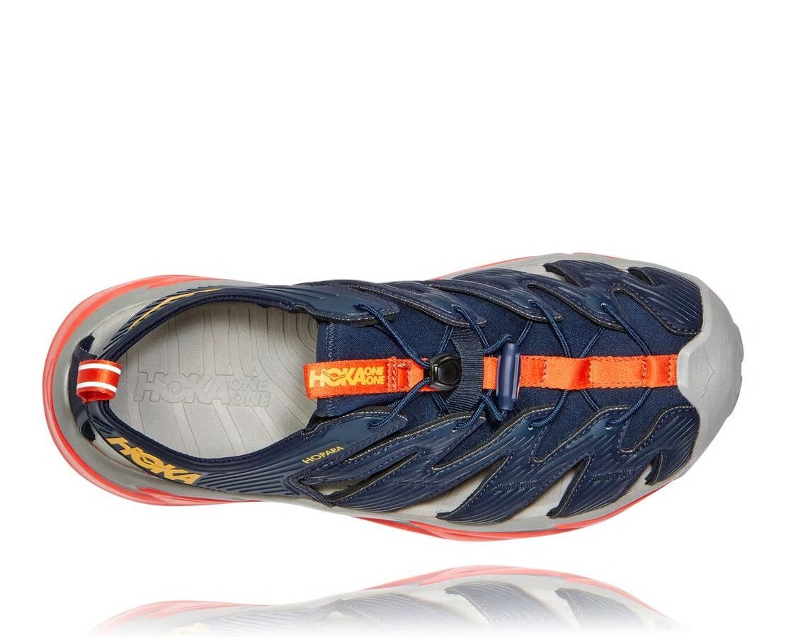 HOKA|Men's Hopara Black Iris / Mandarin Red