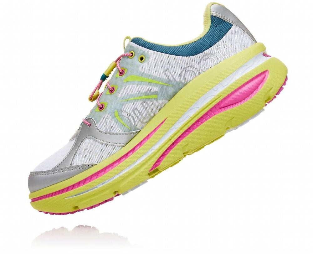 HOKA|Women's OV X HOKA Bondi B Lime Sherbet / Super Pink