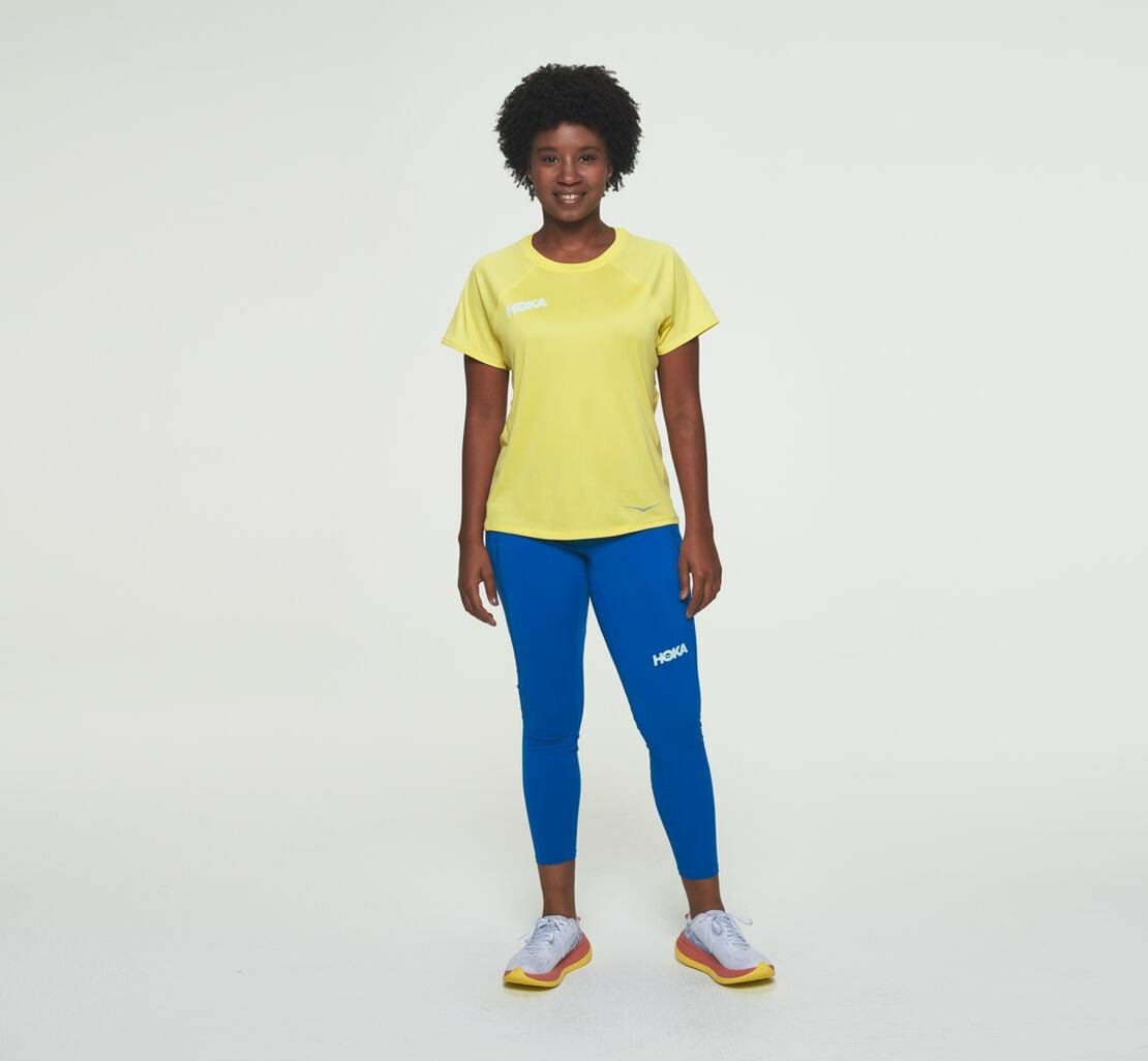 HOKA|Women's Performance Short Sleeve Limelight