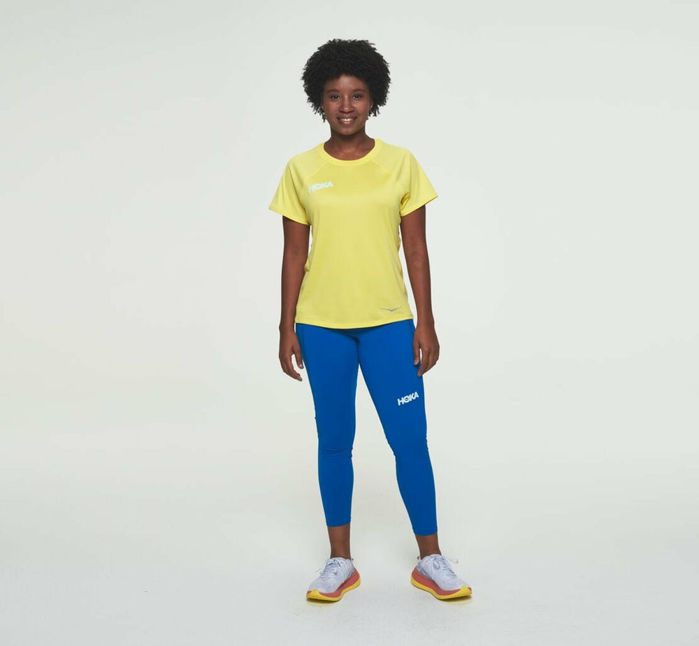 HOKA|Women's Performance Short Sleeve Limelight