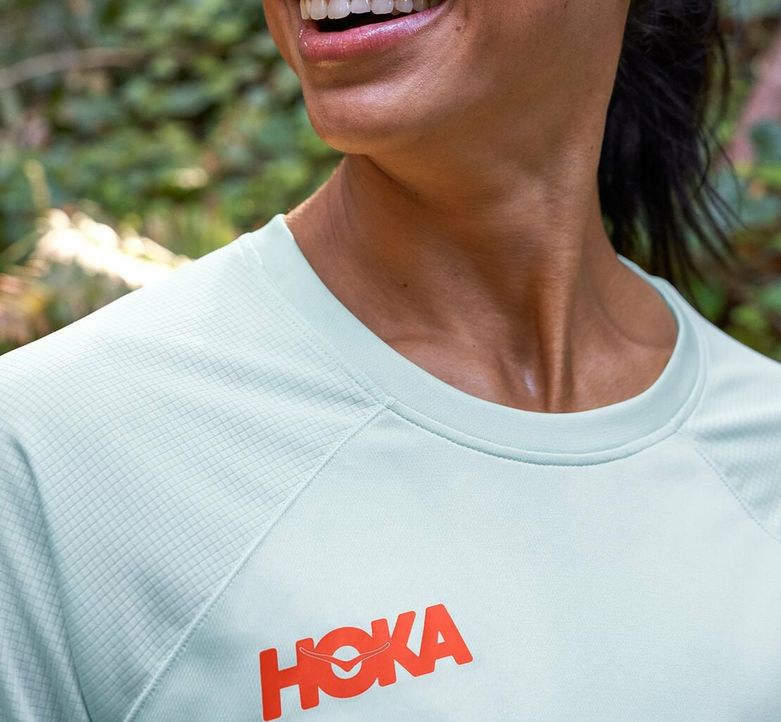 HOKA|Women's Performance Long Sleeve Wan Blue
