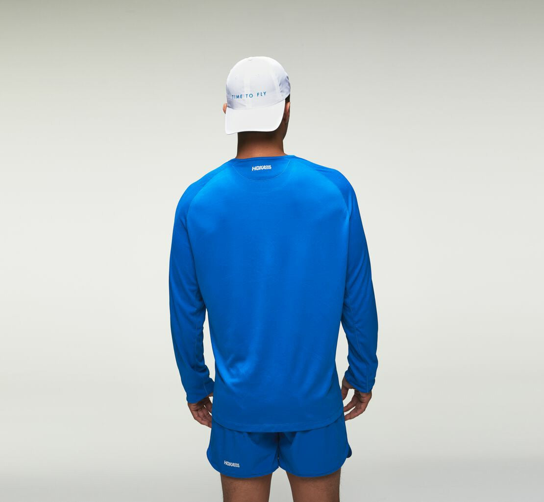 HOKA|Men's Performance Long Sleeve Imperial Blue