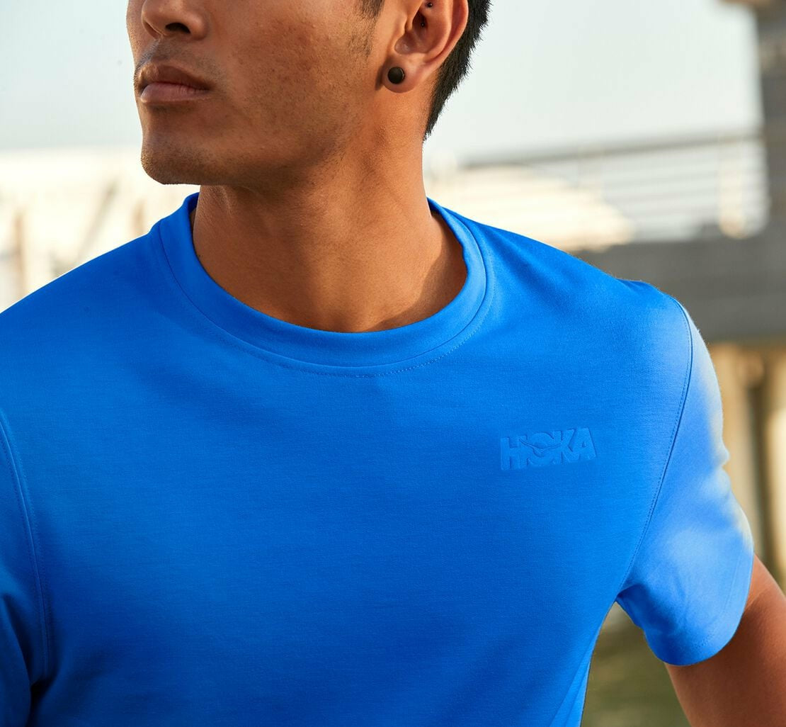 HOKA|Men's Lifestyle Tee Imperial Blue