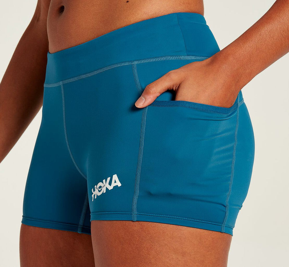 HOKA|Women's Performance Knit 3" Short Moroccan Blue