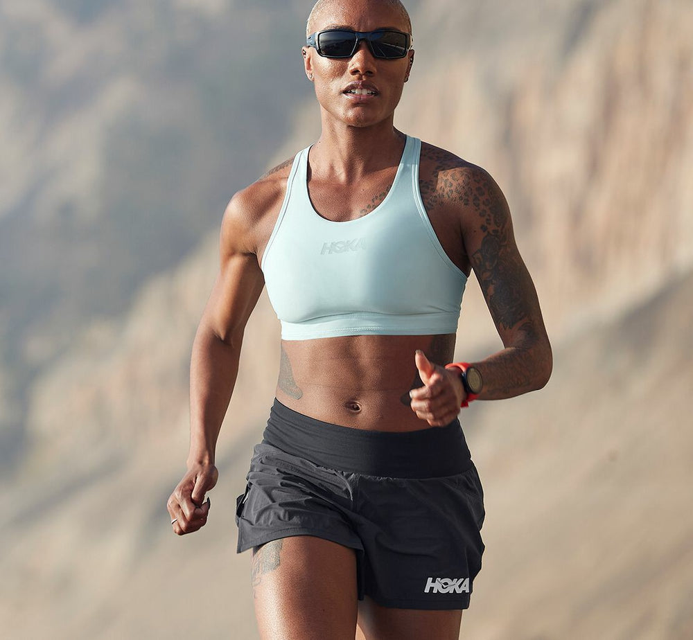 HOKA|Women's Performance Woven 4" Short Black