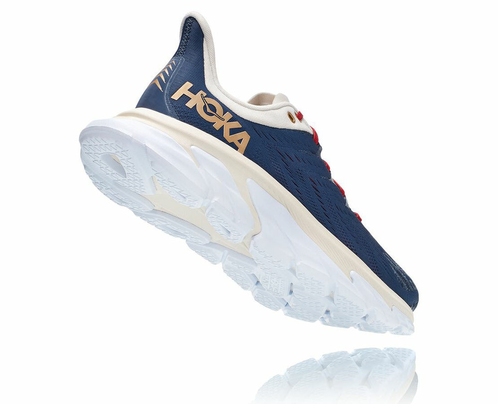 HOKA|Men's Clifton Edge Vintage Indigo / Tofu