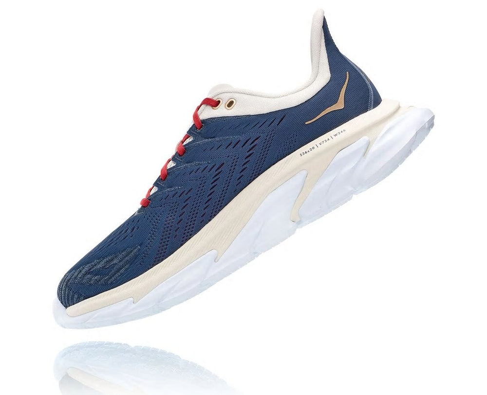 HOKA|Men's Clifton Edge Vintage Indigo / Tofu