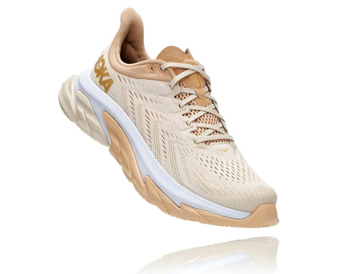 HOKA|Women's Clifton Edge Almond Milk / Beige