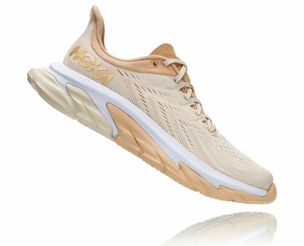 HOKA|Women's Clifton Edge Almond Milk / Beige