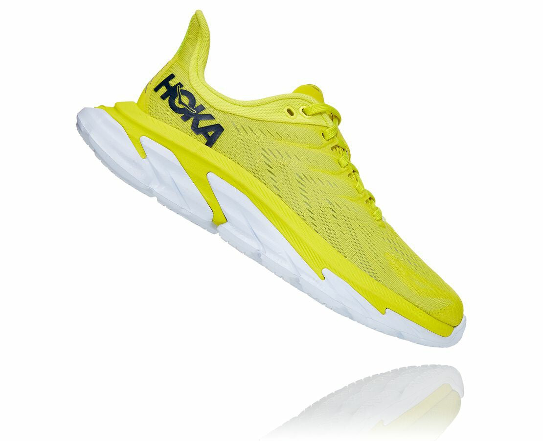 HOKA|Women's Clifton Edge Citrus / White