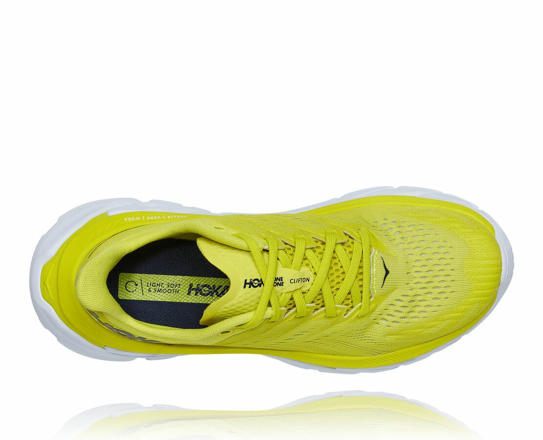 HOKA|Women's Clifton Edge Citrus / White