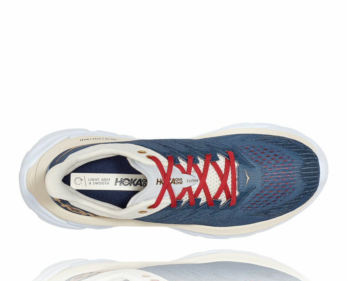 HOKA|Women's Clifton Edge Vintage Indigo / Tofu