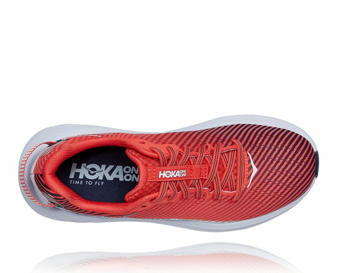HOKA|Women's Rincon 2 Hot Coral / White