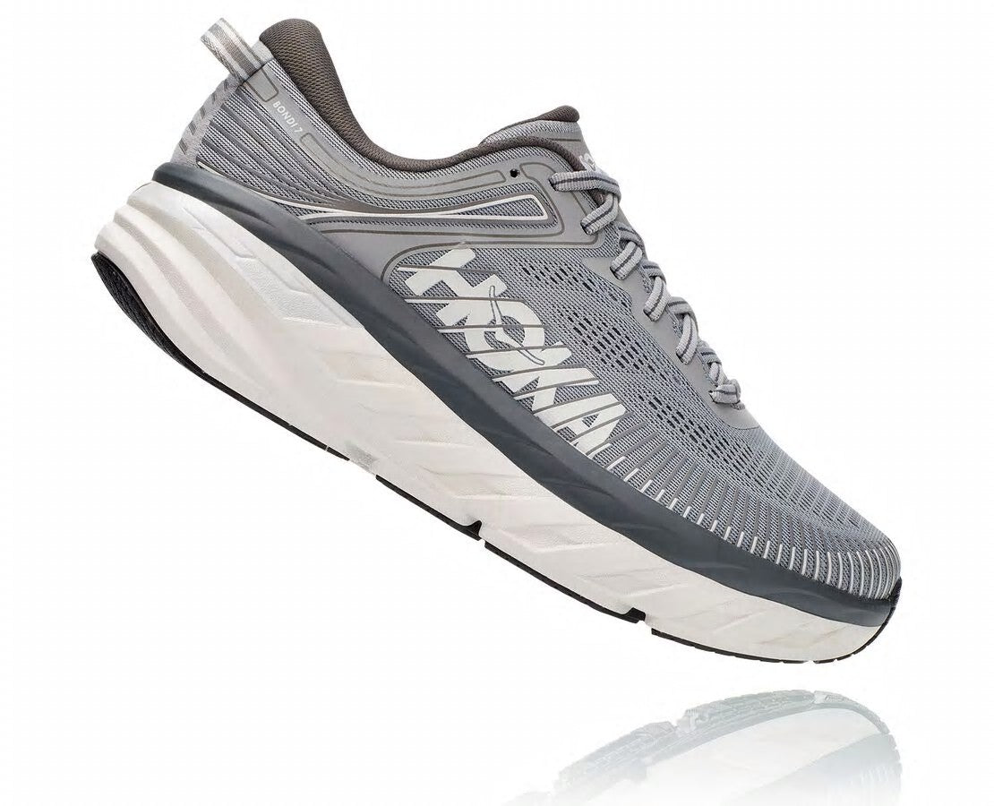HOKA|Men's Bondi 7 Wild Dove / Dark Shadow