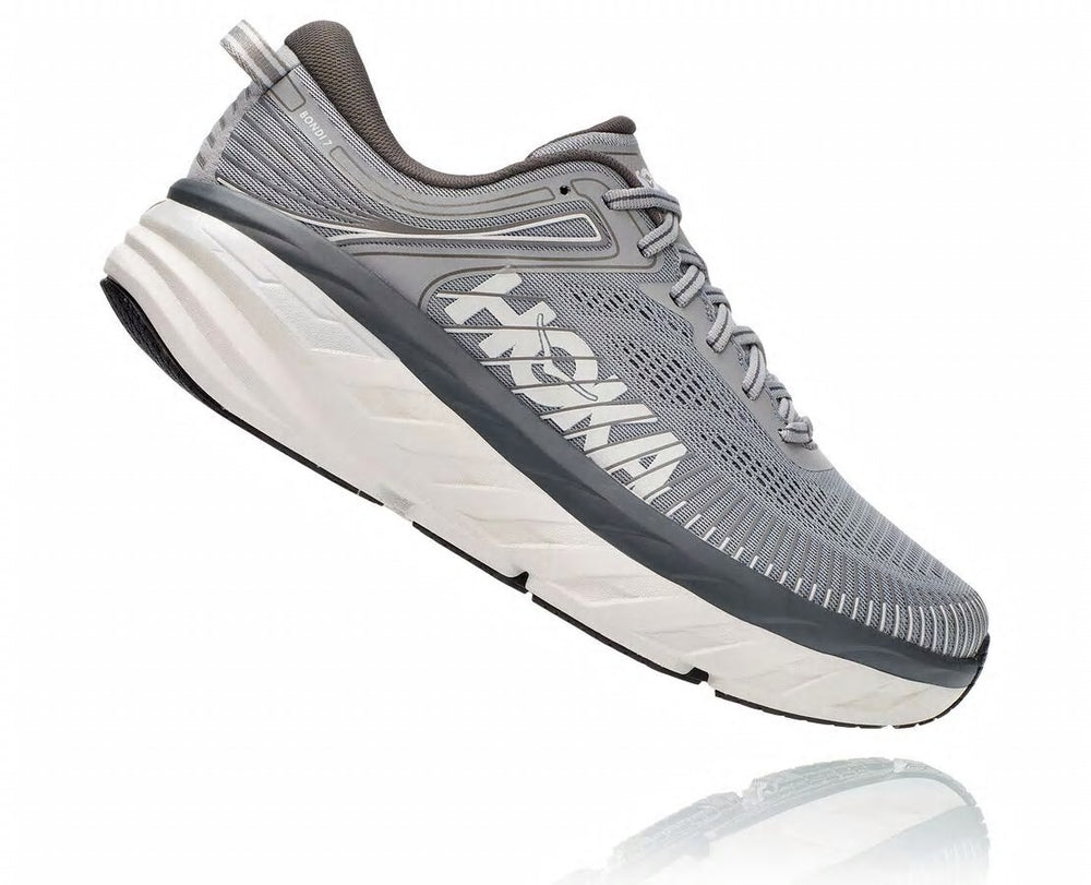 HOKA|Men's Bondi 7 Wild Dove / Dark Shadow