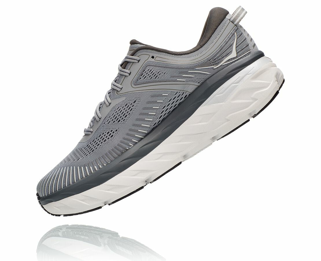 HOKA|Men's Bondi 7 Wild Dove / Dark Shadow