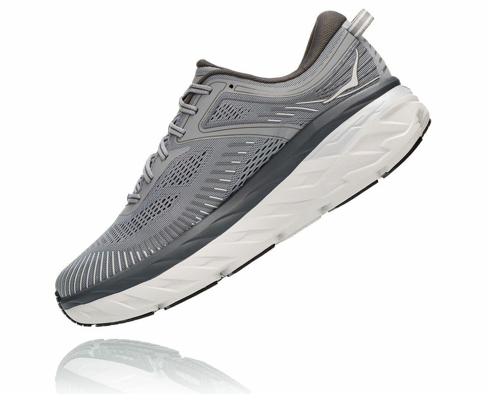 HOKA|Men's Bondi 7 Wild Dove / Dark Shadow