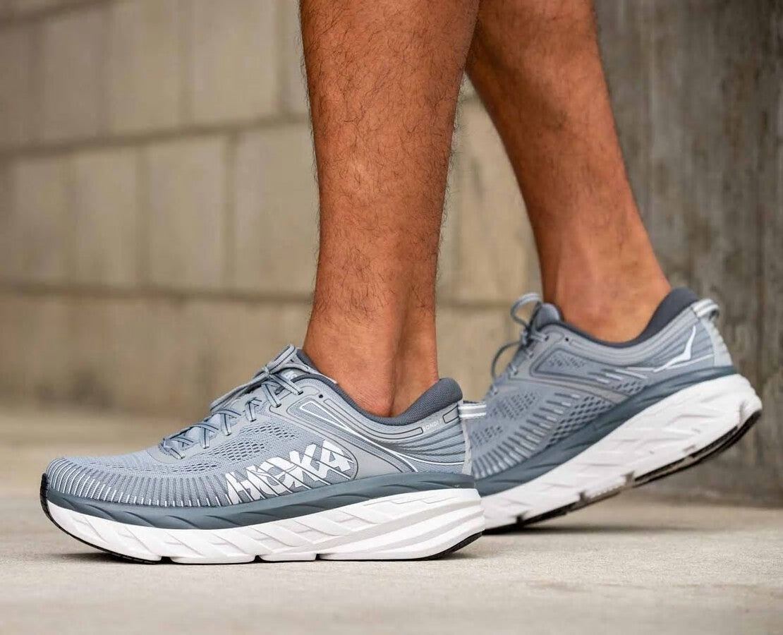 HOKA|Men's Bondi 7 Wild Dove / Dark Shadow