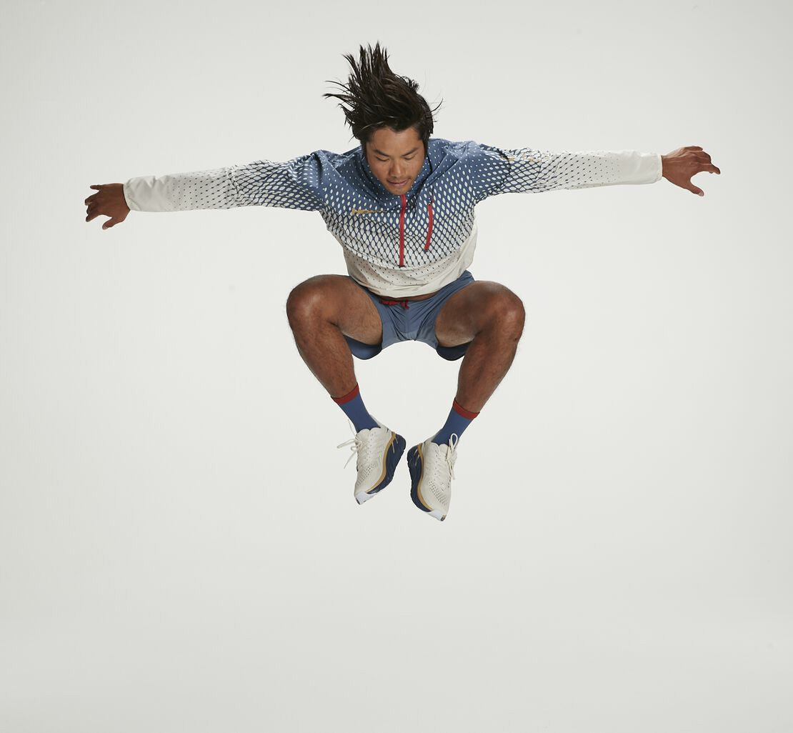 HOKA|Men's Wind-Resistant Jacket Tofu / Vintage Indigo