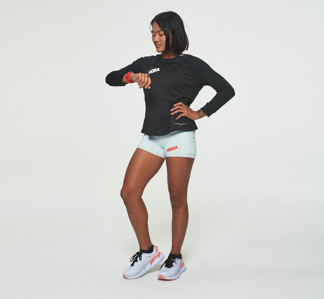 HOKA|Women's Performance 3/4 Sleeve Black