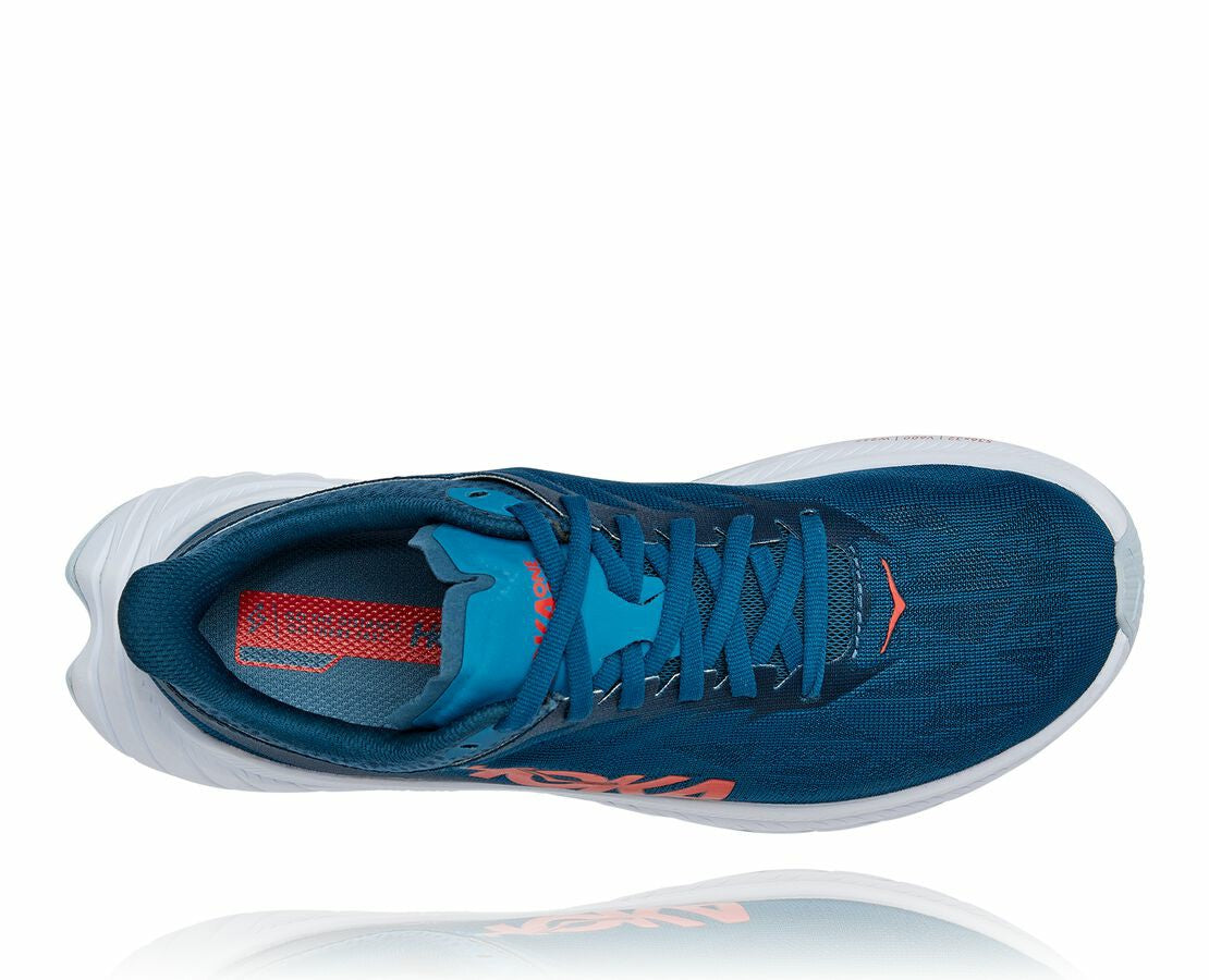HOKA|Women's Carbon X 2 Moroccan Blue / Hot Coral