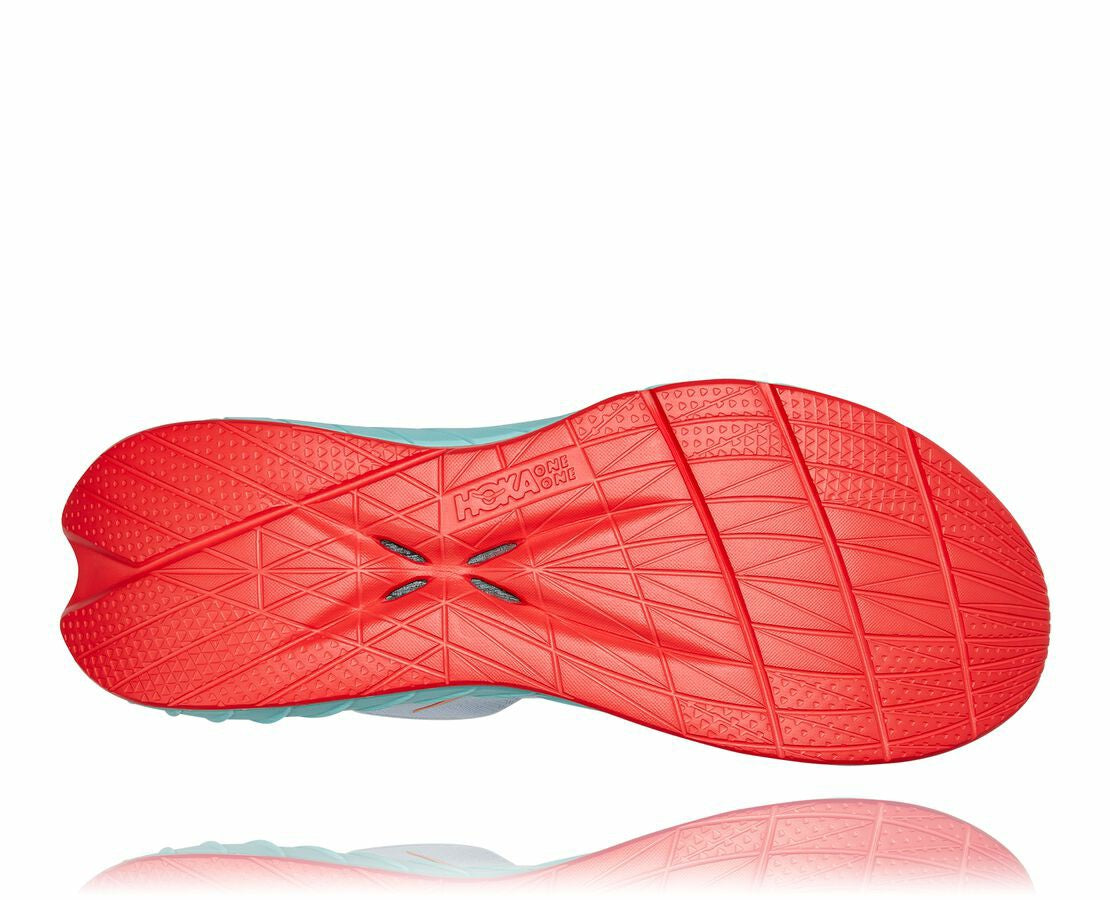 HOKA|Women's Carbon X 2 White / Blazing Orange