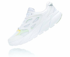 HOKA|All Gender Clifton L White / Green Ash