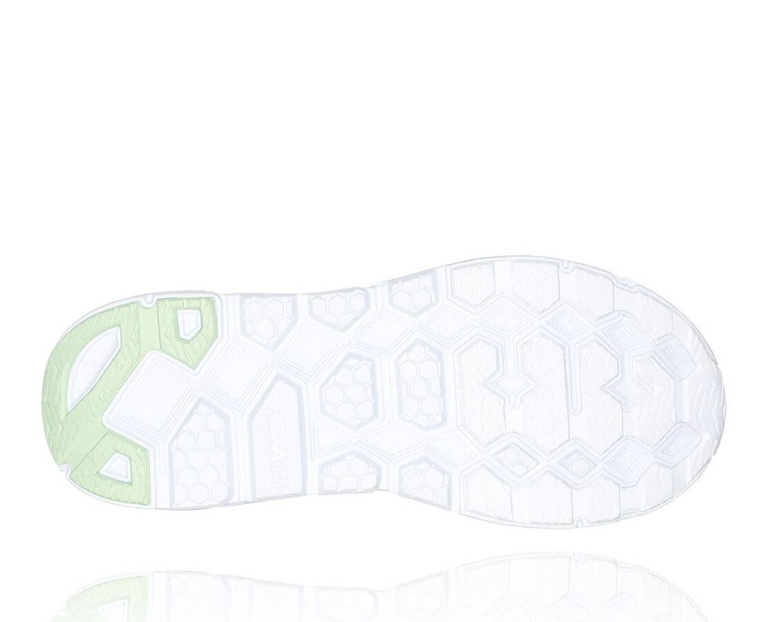 HOKA|All Gender Clifton L White / Green Ash