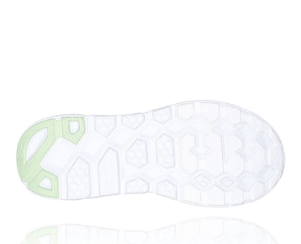 HOKA|All Gender Clifton L White / Green Ash