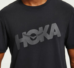 HOKA|Men's Brand Tee Black / Castlerock