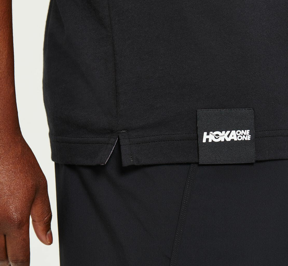 HOKA|Men's Brand Tee Black / Castlerock
