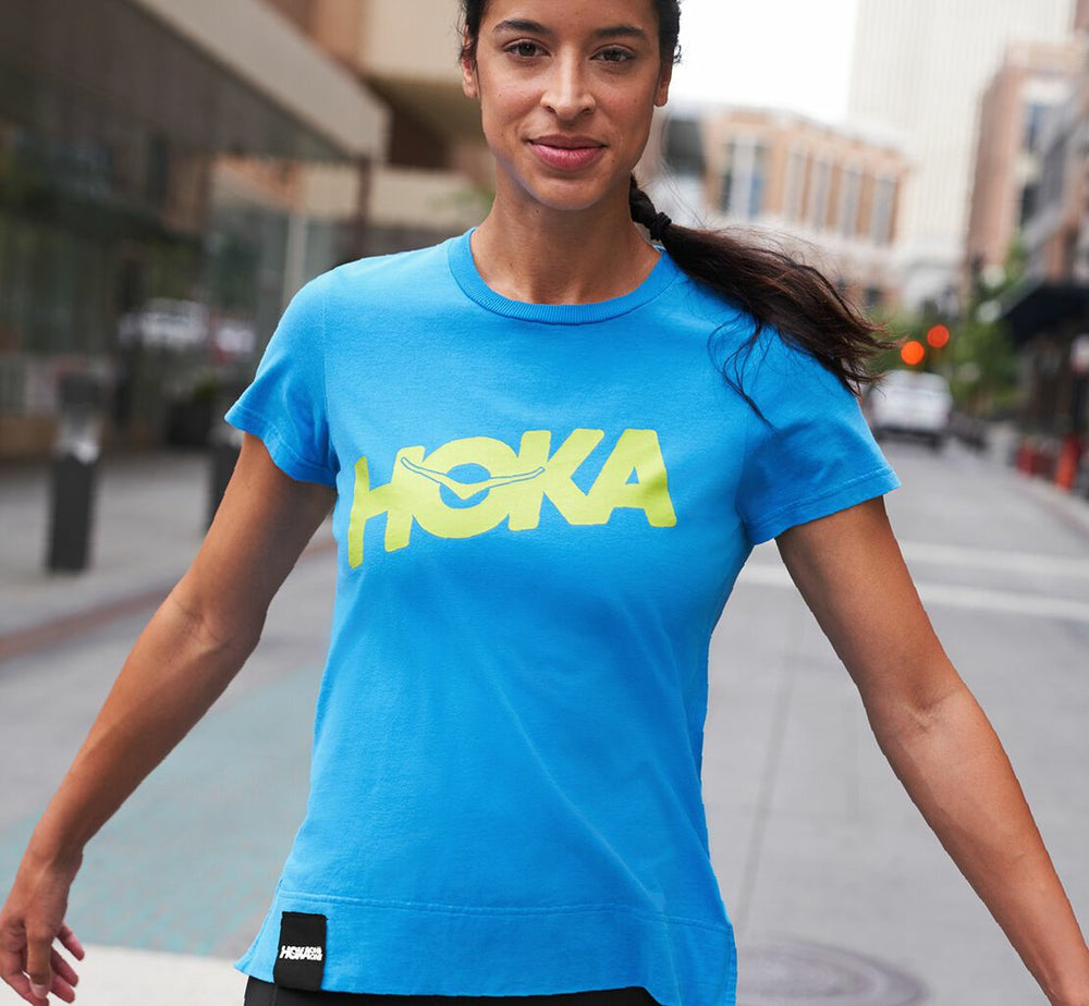 HOKA|Women's Brand Tee Diva Blue