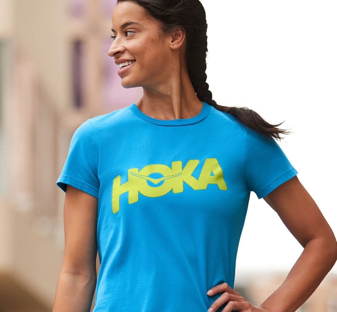 HOKA|Women's Brand Tee Diva Blue