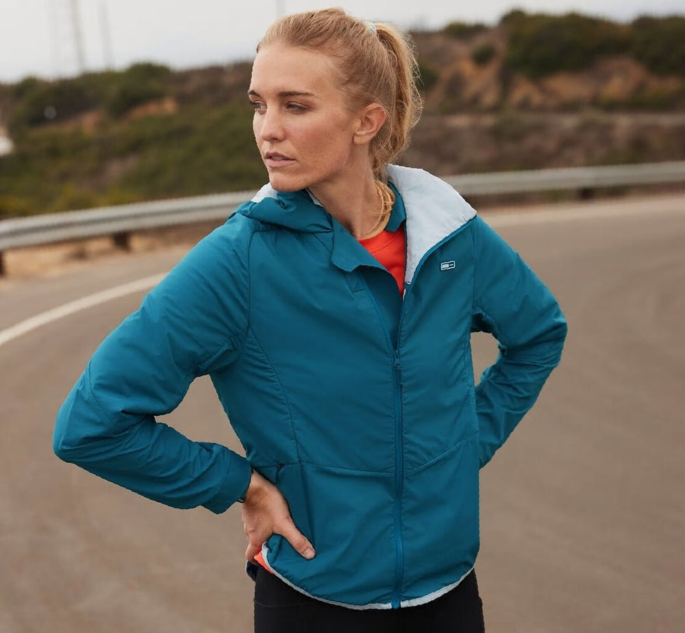 HOKA|Women's Hybrid Run Jacket Moroccan Blue